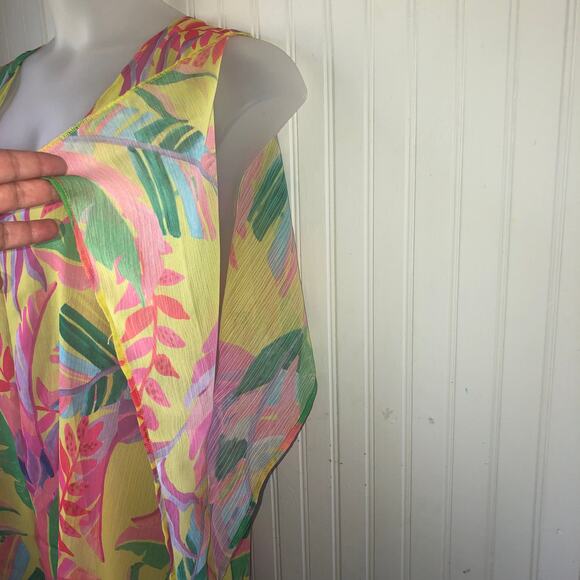 BECCA Retail $98 Costa Tropical Printed Bella Tunic Swimsuit Cover Up Size 2X - Picture 4 of 6